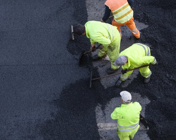laying pavement over tree roots